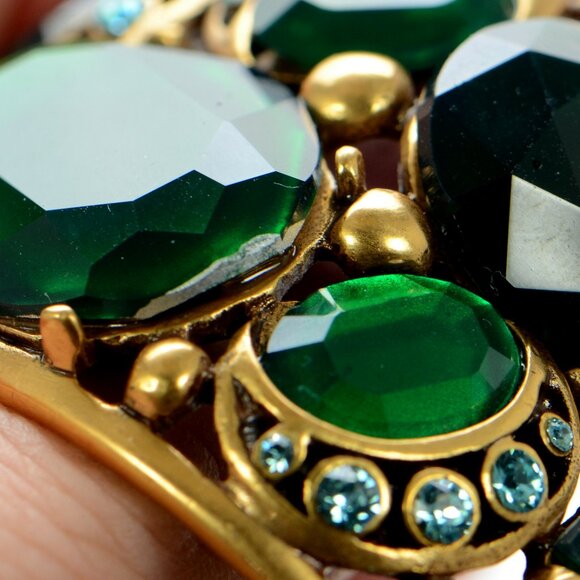 Vintage Oscar de La Renta Gold-tone Crystal Bracelet - Picture 9 of 10